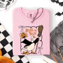 Large Blossom Light Pink Honk Or Treat Cute Goose Halloween Witch Graphic Celebration Edition Comfort Colors Tee