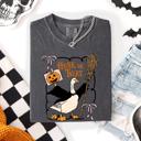 XXL Pepper Dark Gray Honk Or Treat Cute Goose Halloween Witch Graphic Celebration Edition Comfort Colors Tee