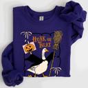 XXL Purple Honk Or Treat Cute Goose Halloween Witch Cozy Graphic Vintage Print Deluxe Sweatshirt