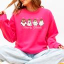 Large Crunchberry Bright Pink Howdy Ghouls, Cowboy Ghosts, Western, Halloween Sweatshirt