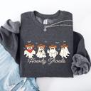 XL Dark Gray Heather Howdy Ghouls, Cowboy Ghosts, Western, Halloween Sweatshirt
