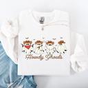 XXXL White Howdy Ghouls, Cowboy Ghosts, Western, Halloween Sweatshirt