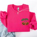 XXL Crunchberry Bright Pink Jack O Lantern Cherry Halloween Vintage Retro Cozy Autumn Night In Graphic Sweatshirt