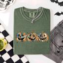 XXL Moss Dark Green Jack O Lanterns Faux Quilt Classic Halloween Fall Autumn Trad Comfort Colors Tee