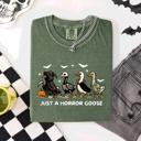 Large Moss Dark Green Just A Horror Goose Halloween Spooky Cute Edition Exclusive Limited Comfort Colors Tee