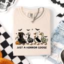 Large Ivory Cream Just A Horror Goose Halloween Spooky Cute Edition Exclusive Limited Comfort Colors Tee