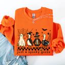  Just A Spooky Goose Checkered Halloween Design With Eerie Vibe For Cozy Fall Sweatshirt