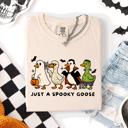  Just A Spooky Goose Comfort Colors Tee Featuring Dracula Vampire Ghost And Mummy Halloween Design