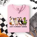  Just A Spooky Goose Comfort Colors Tee Featuring Dracula Vampire Ghost And Mummy Halloween Design