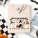 Large Ivory Cream Let's Go Ghouls Funny Geese Goose Halloween Witch Spooky Season Comfort Colors Tee