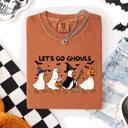 Small Yam Let's Go Ghouls Funny Geese Goose Halloween Witch Spooky Season Comfort Colors Tee