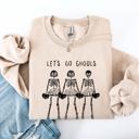 XXXL Sand Let's Go Ghouls Skeleton Cheerleaders Halloween Night Parade Spooky Spirit Sweatshirt