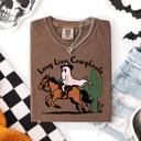 Large Espresso Long Live Cowghouls, Cowgirls Western Halloween Cute Celebration Comfort Colors Tee