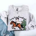  Long Live Cowghouls And Cowgirls Western Halloween Spooky Spirit Vibe Sweatshirt