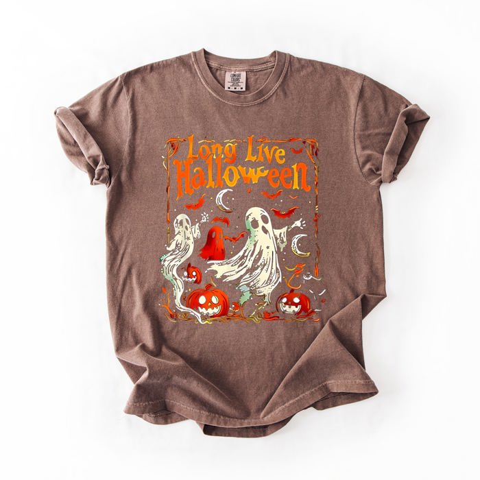 Long Live Halloween Pumpkin Classic Vintage Ghosts Forever Spooky Season Edition Comfort Colors Tee