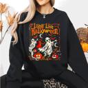 XL Black Long Live Halloween Pumpkin Classic Vintage Ghosts Spooky Season Limited Edition Sweatshirt