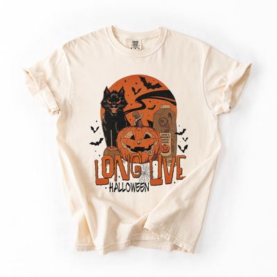 Long Live Halloween Retro Classic Vintage Spooky Night Celebration Comfort Colors Tee