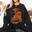 XL Black Long Live Halloween Retro Classic Vintage Graphic Cozy Fleece Limited Edition Sweatshirt