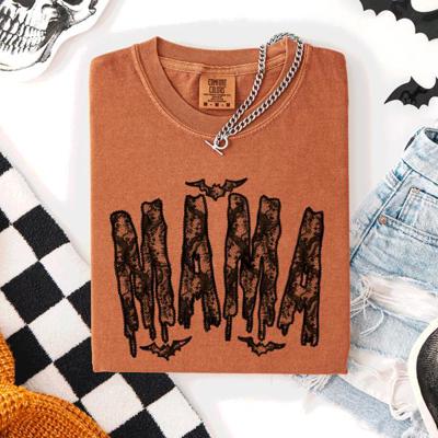 Mama Faux Lace Halloween Coquette Cute Fashion Statement Special Edition Comfort Colors Tee