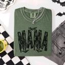 Small Moss Dark Green Mama Faux Lace Halloween Coquette Cute Fashion Statement Special Edition Comfort Colors Tee