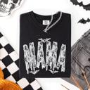 Small Black Mama Faux Lace Halloween Coquette Cute Fashion Statement Special Edition Comfort Colors Tee