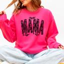  Mama Faux Lace Halloween Coquette Inspired Vintage Gothic Graphic Cozy Sweatshirt