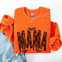XXL Orange Mama Faux Lace Halloween Coquette Inspired Vintage Gothic Graphic Cozy Sweatshirt