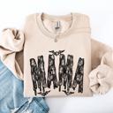 Small Sand Mama Faux Lace Halloween Coquette Inspired Vintage Gothic Graphic Cozy Sweatshirt