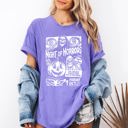 XL Violet Purple Night Of Horrors Halloween Spooky Scary Witch Midnight Monster Mash Edition Comfort Colors Tee