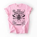 XXXL Blossom Light Pink Ouija Board Spooky Tarot Halloween Witch Moonlight Seance Mystic Symbols Night Sky Hauntings Comfort Colors Tee