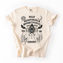 XXL Ivory Cream Ouija Board Spooky Tarot Halloween Witch Moonlight Seance Mystic Symbols Night Sky Hauntings Comfort Colors Tee