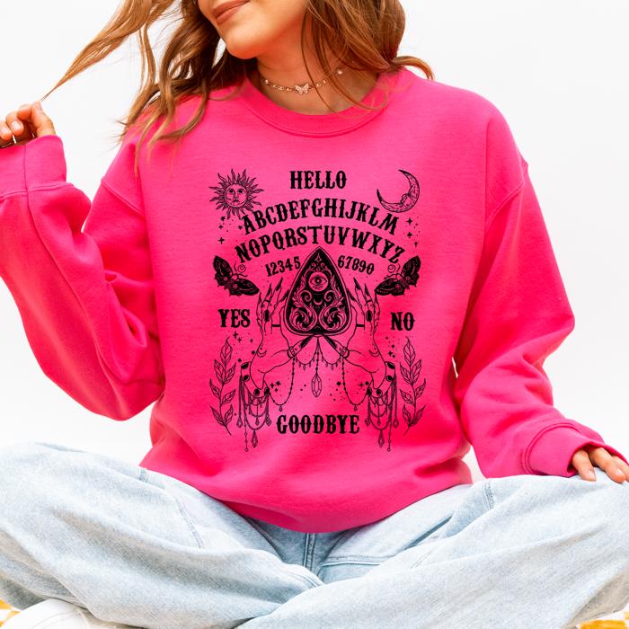 Ouija Board Spooky Tarot Halloween Witch Mystic Symbols Divination Circle Edition Sweatshirt