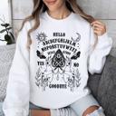XXL White Ouija Board Spooky Tarot Halloween Witch Mystic Symbols Divination Circle Edition Sweatshirt