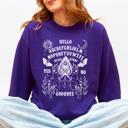 XL Purple Ouija Board Spooky Tarot Halloween Witch Mystic Symbols Divination Circle Edition Sweatshirt