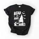  Read In Peace Ghost Haunted Halloween Spooky Bookish Library BookTok Comfort Colors Tee