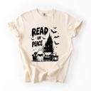 XXXL Ivory Cream Read In Peace Ghost Haunted Halloween Spooky Bookish Library BookTok Comfort Colors Tee