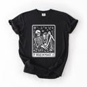  Read In Peace Halloween Skeleton Tarot Books Library Spooky Edition Comfort Colors Tee