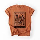 XXXL Yam Read In Peace Halloween Skeleton Tarot Books Library Spooky Edition Comfort Colors Tee