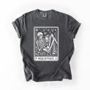 XXXL Pepper Dark Gray Read In Peace Halloween Skeleton Tarot Books Library Spooky Edition Comfort Colors Tee