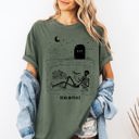 Medium Moss Dark Green Read In Peace Skeleton RIP Halloween Booktok Bookish Library Edition Comfort Colors Tee