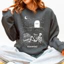 XXXL Dark Gray Heather Read In Peace Skeleton RIP Halloween Booktok Bookish Library Novel Lover Graphic Sweatshirt