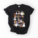 XL Black Reading Ghosts Bookish Library Spooky Halloween Booktok Classic Literary Lovers Cozy Comfort Colors Tee