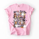Small Blossom Light Pink Reading Ghosts Bookish Library Spooky Halloween Booktok Classic Literary Lovers Cozy Comfort Colors Tee