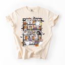 Small Ivory Cream Reading Ghosts Bookish Library Spooky Halloween Booktok Classic Literary Lovers Cozy Comfort Colors Tee