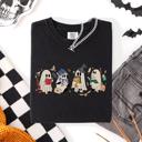 XXL Black Reading Ghosts, Witches, Wizards Halloween Night Book Lovers Illustration Comfort Colors Tee