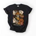 Small Black Retro Skeleton Motel Classic Vintage Halloween Night Edition Deluxe Collectible Comfort Colors Tee