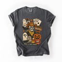 Large Pepper Dark Gray Retro Skeleton Motel Classic Vintage Halloween Night Edition Deluxe Collectible Comfort Colors Tee