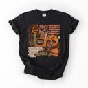 Medium Black Retro Trick Or Treat Creep Halloween Spooky Vintage Inspired Classic Nostalgia Comfort Colors Tee