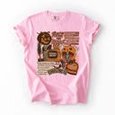 Large Blossom Light Pink Retro Trick Or Treat Creep Halloween Spooky Vintage Inspired Classic Nostalgia Comfort Colors Tee