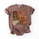 Small Espresso Retro Trick Or Treat Creep Halloween Spooky Vintage Inspired Classic Nostalgia Comfort Colors Tee